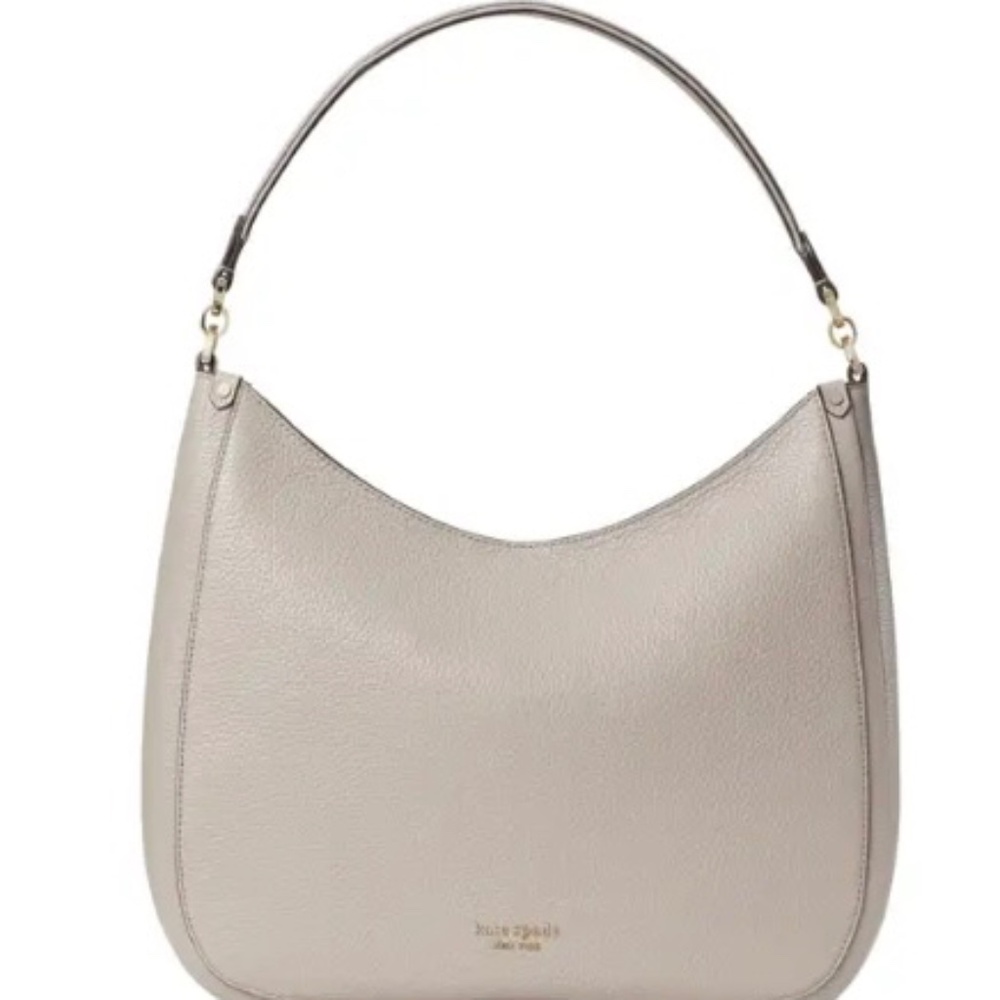 Kate Spade New York Roulette Large Leather Hobo Bag Taupe